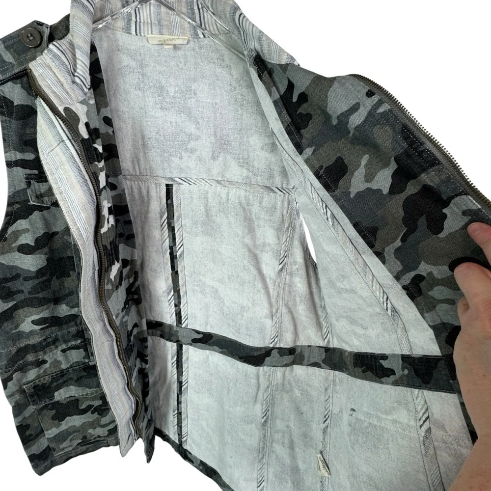 Mystree Camo Army Vest 100% Cotton Trendy Stylish Streetwear Women's Size Large - Picture 7 of 14